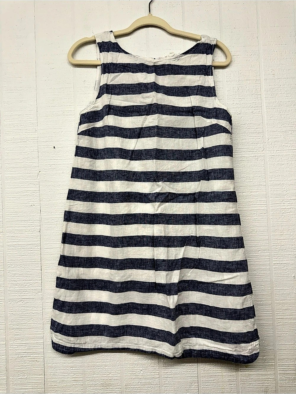 beachlunchlounge Striped Mini Dress in Blue & White Size Medium